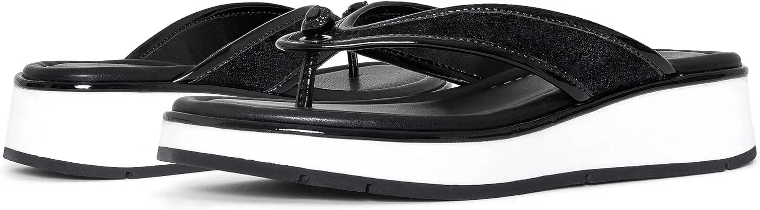 Donald Pliner Women's Klarice Distressed Metallic Wedge Sandal