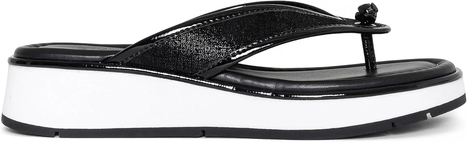 Donald Pliner Women's Klarice Distressed Metallic Wedge Sandal