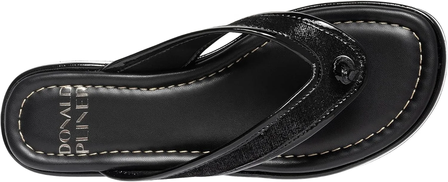 Donald Pliner Women's Klarice Distressed Metallic Wedge Sandal