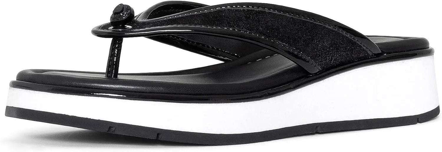 Donald Pliner Women's Klarice Distressed Metallic Wedge Sandal