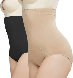 DREAM SLIM Women's High-Waist Seamless Body Shaper Briefs Tummy Control Panty Butt Lifter Shapewear Slim Waist Trainer