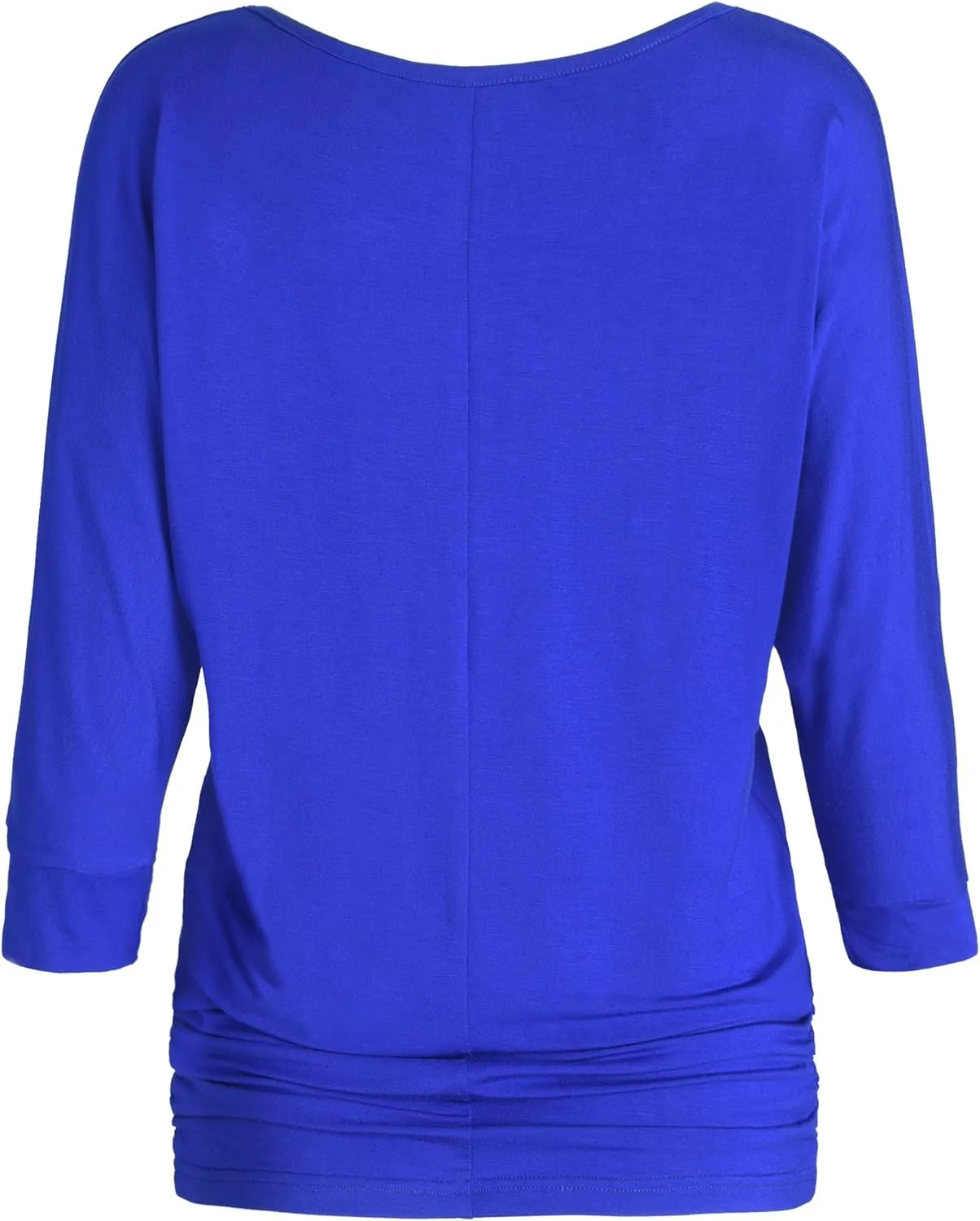 Esenchel Women's V-Neck Dolman Top 3/4 Sleeve Drape Shirt