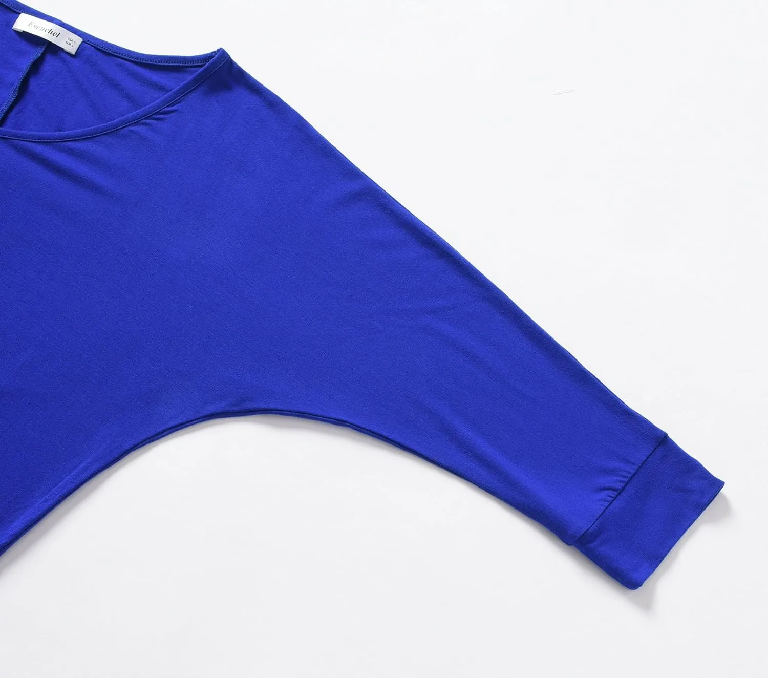 Esenchel Women's V-Neck Dolman Top 3/4 Sleeve Drape Shirt