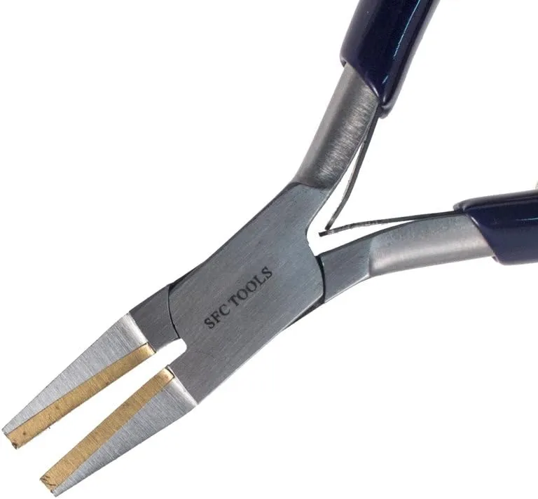 Flat Nose Pliers with Brass Jaws - SFC Tools - 46-228