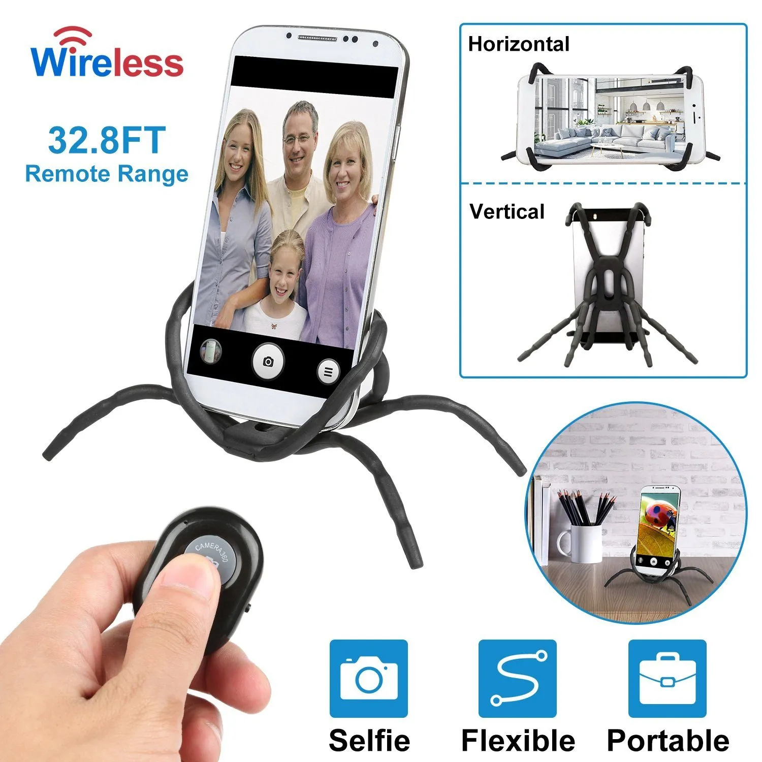 Flexible Spider Phone Stand Remote Cradle