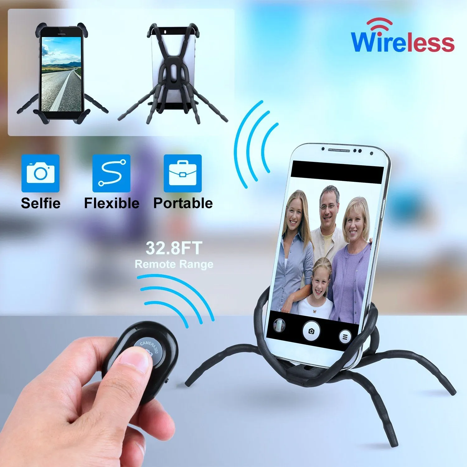Flexible Spider Phone Stand Remote Cradle