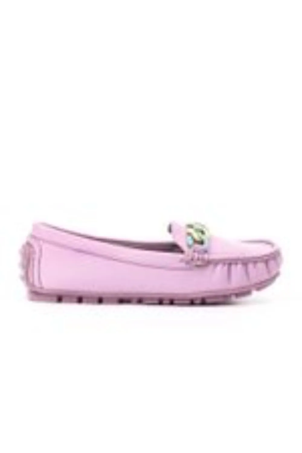 Flexible Upper Colorful Chain Loafer Shoes