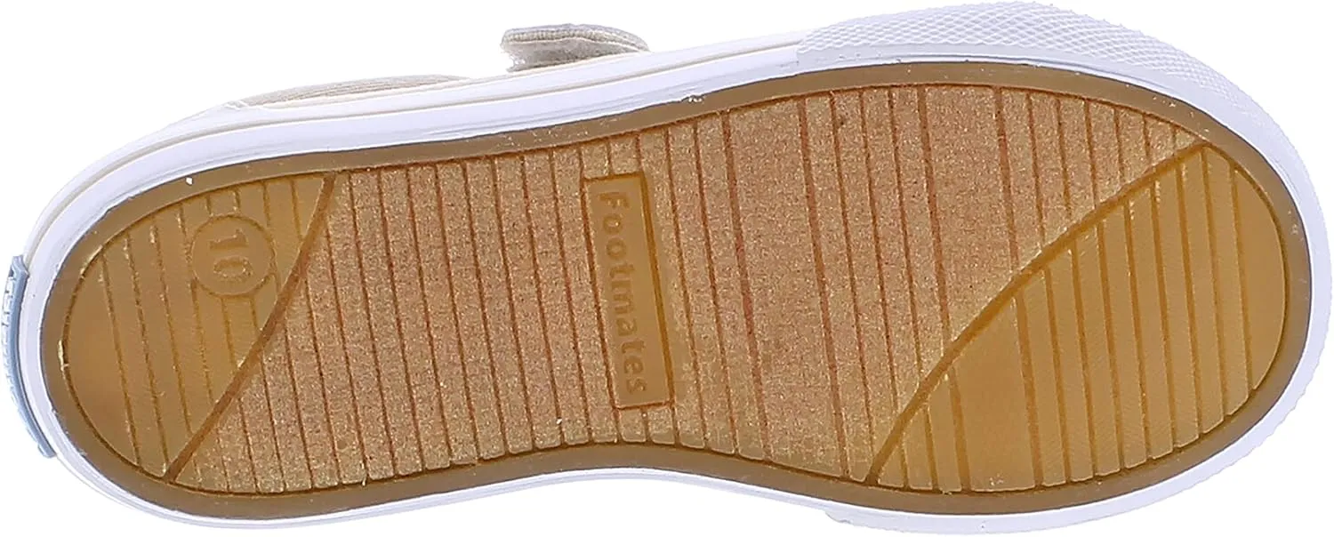 FOOTMATES Jordan Strap Canvas Flats Boys and Girls Shoes - Tennis Sneakers w/Wide Toe Box, Custom-Fit Insoles, Vulcanized Outsoles - for Infants, Toddlers, Little Kids, Ages 0-8