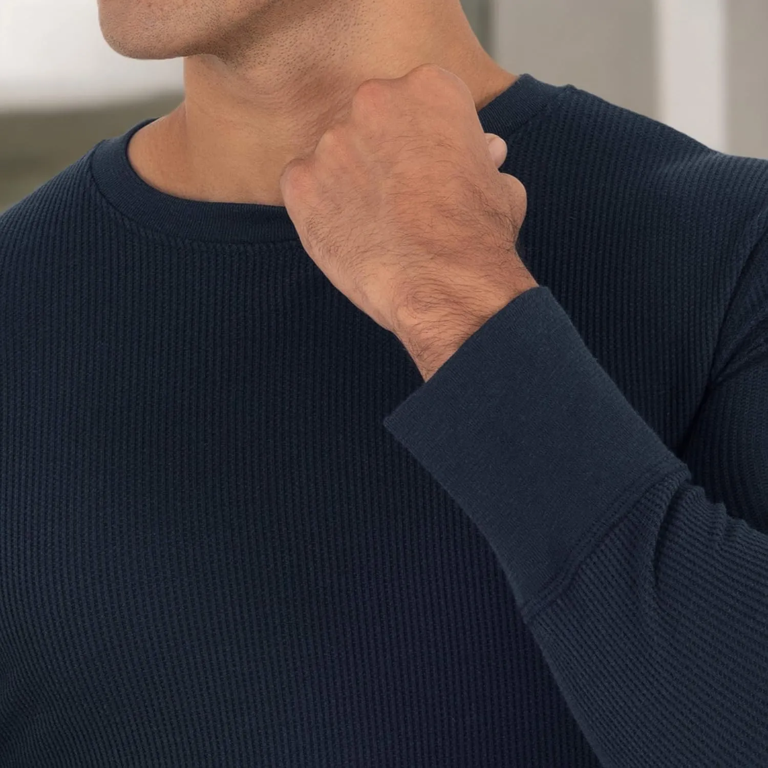Fruit of the Loom Men's Recycled Waffle Thermal Underwear Crew Top (1 and 2 Packs)