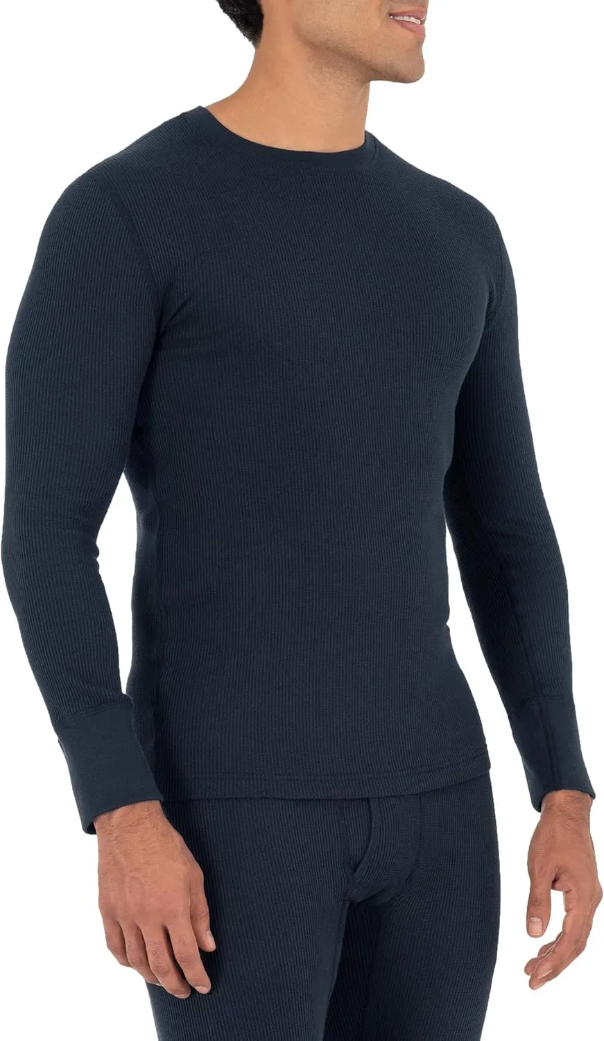 Fruit of the Loom Men's Recycled Waffle Thermal Underwear Crew Top (1 and 2 Packs)