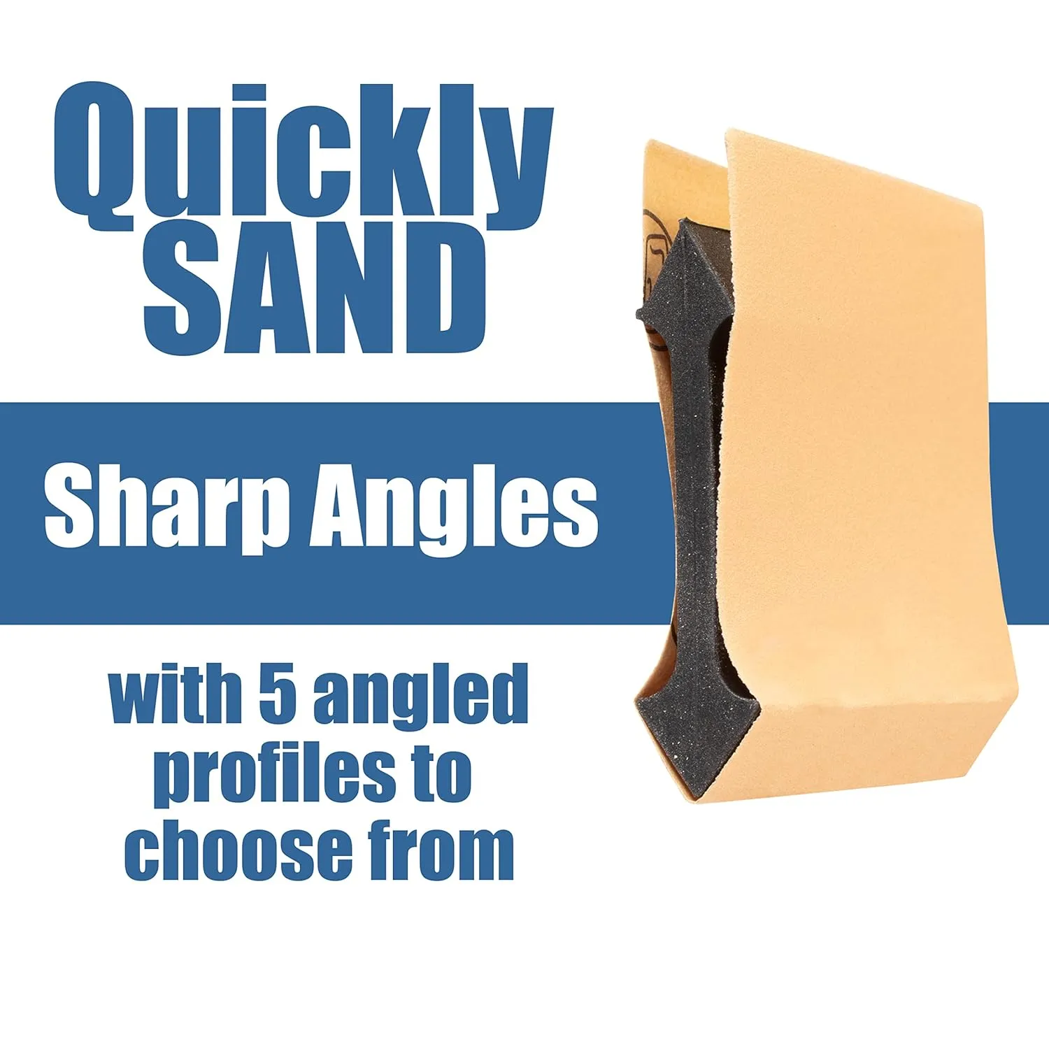 Fulton 21 Profile Contour Sanding Grips, Wood Sanding Detailer for Convex, Concave & Angles, Curved Sanding Tool for Corners, Molding, Models, Arts, Crafts, Auto Body & More (Grips with Sandpaper)
