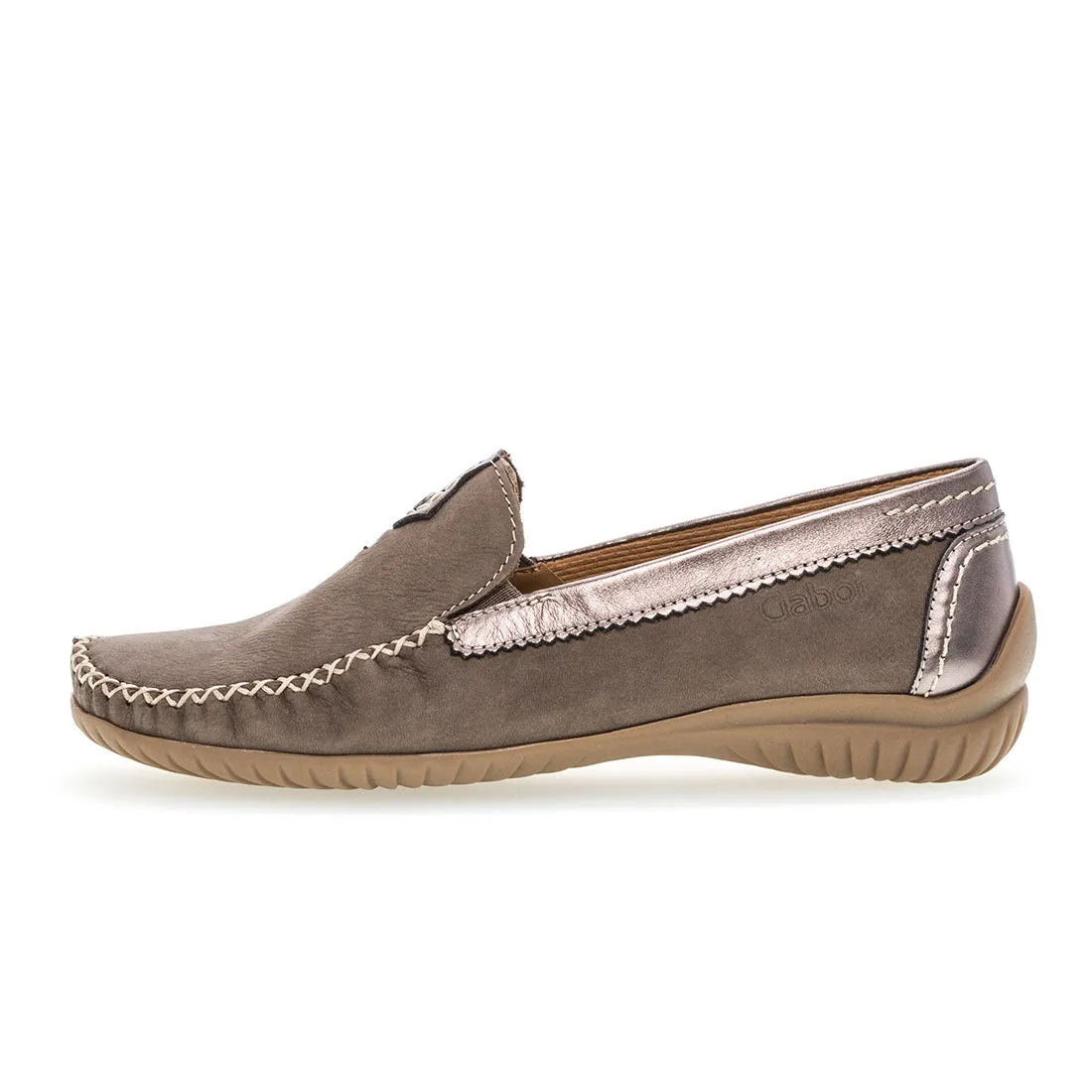 GABOR Mørk sand nubuck loafer