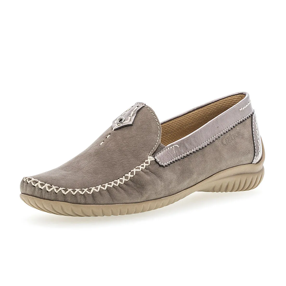 GABOR Mørk sand nubuck loafer