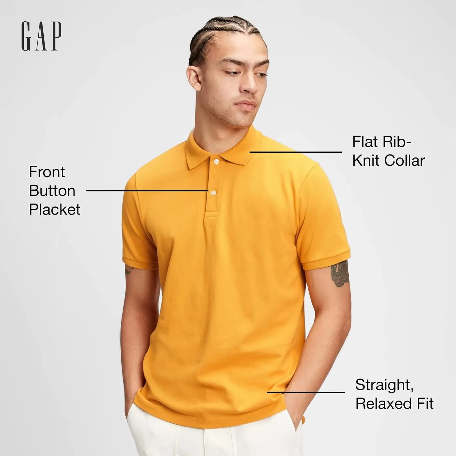 GAP Men's Stretch Pique Polo Shirt