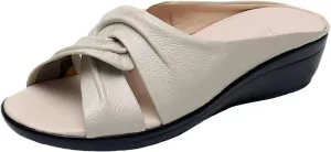 Genuine Leather Orthopedic Walking Wedge Sandals for Women Fashion Lace-up Fish Mouth Slip On Platform Slippers with Comfortable Arch Support