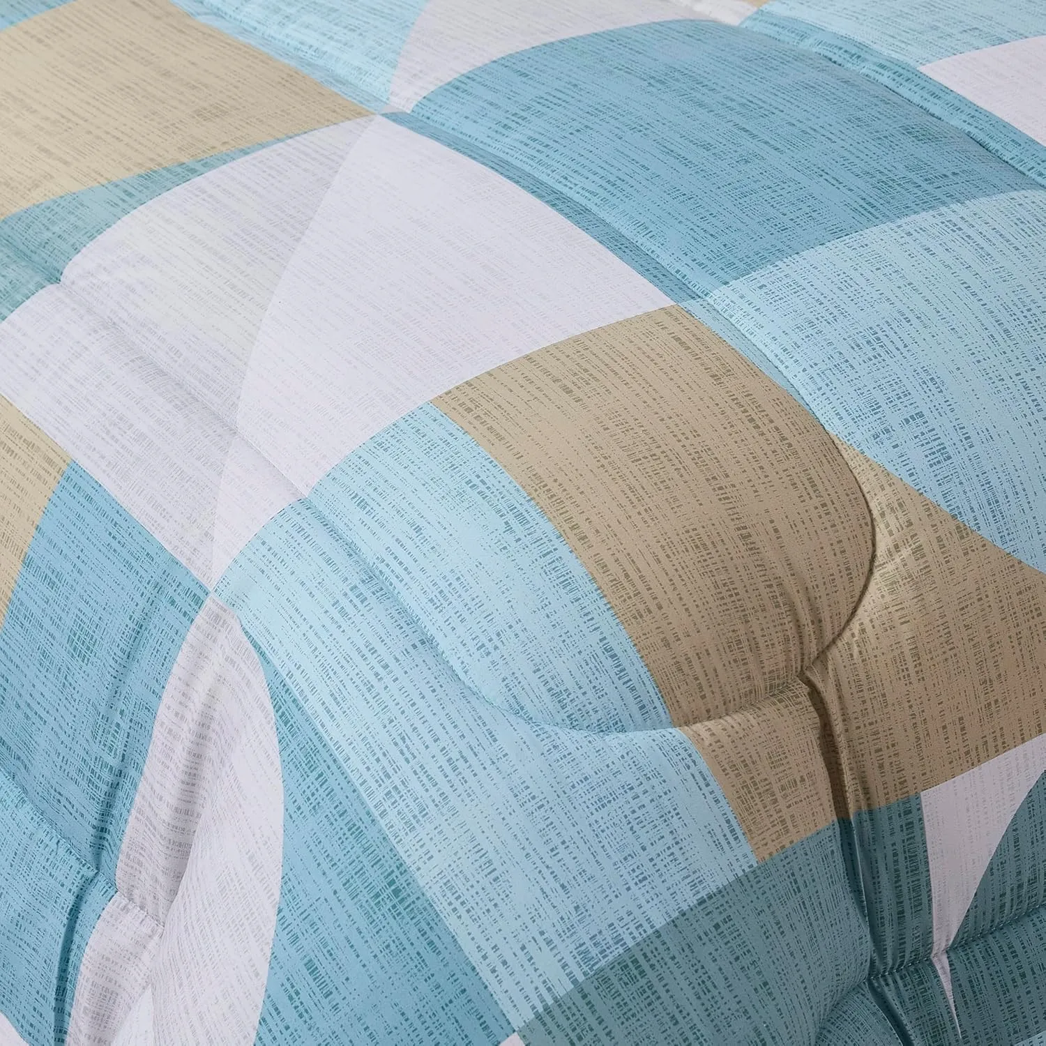 Geometric Comforter Set Queen with Sheets Bed in a Bag – Deep Pocket Fitted Sheet with Elastic Corners, Cozy Comforter, Pillowcases & Shams – Soft Microfiber All Season Bedding – Machine Washable
