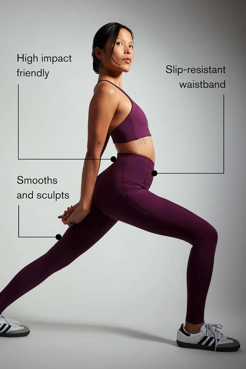 Girlfriend Collective Compression Pocket Leggings for Women, High Rise Waist Pants for Yoga Workout Plus Size 28.5" Inseam