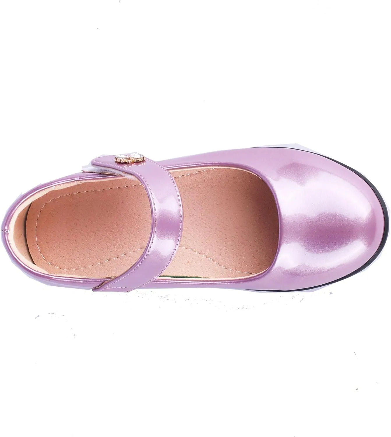 Girls Mary Jane Strap School Uniform Dress Flat Ballet Shoes