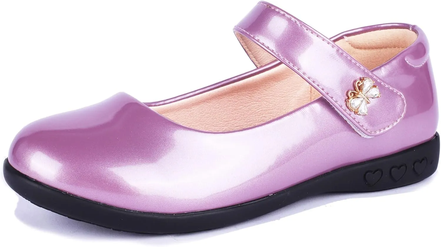 Girls Mary Jane Strap School Uniform Dress Flat Ballet Shoes