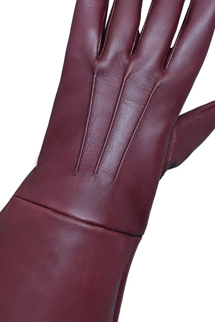 Glamtron Medieval Renaissance Gloves Pure Lambskin Leather Cosplay Gauntlet Gloves Long Arm Cuff