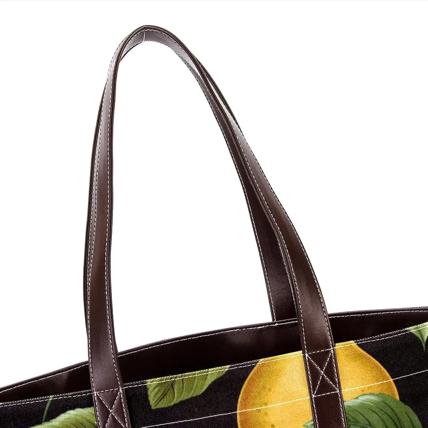 Green Leaves and Yellow Pears-1959 Shoulder Purses for Women Large Soft Washed Leather Purses and Durable Handbags