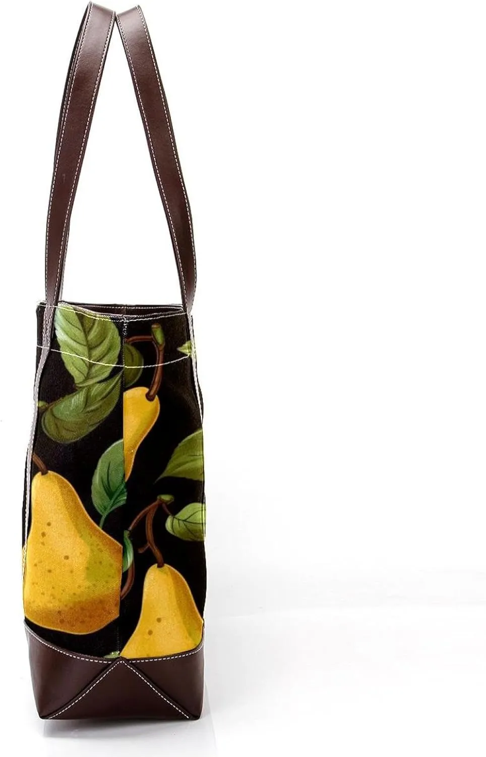 Green Leaves and Yellow Pears-1959 Shoulder Purses for Women Large Soft Washed Leather Purses and Durable Handbags