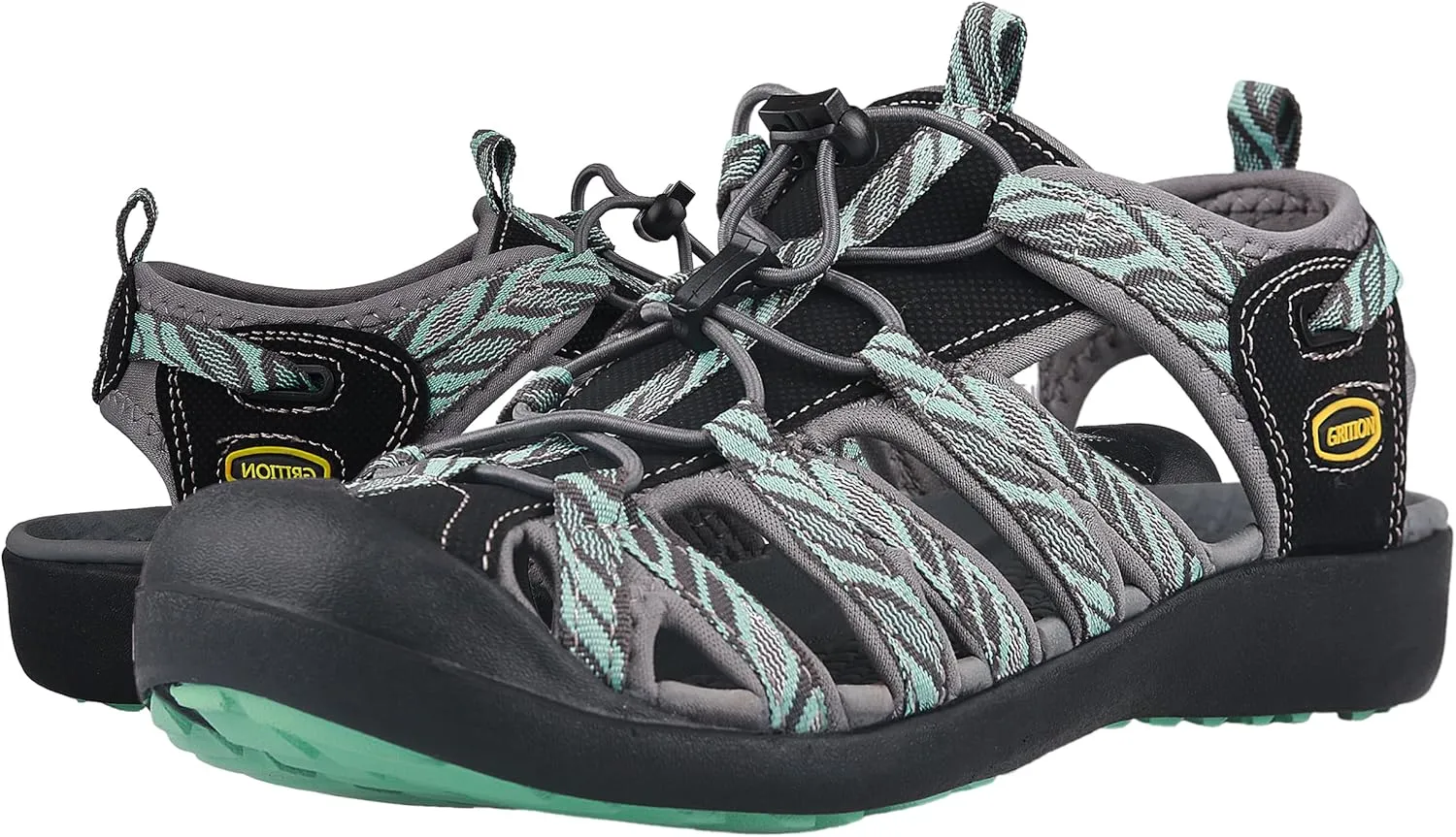 GRITION Hiking Sandals Women Closed Toe, Waterproof Lightweight Adjustable Hiking Athletic Sandals, Breathable For Beach Summer Adventure Comfortable Outdoor Sport