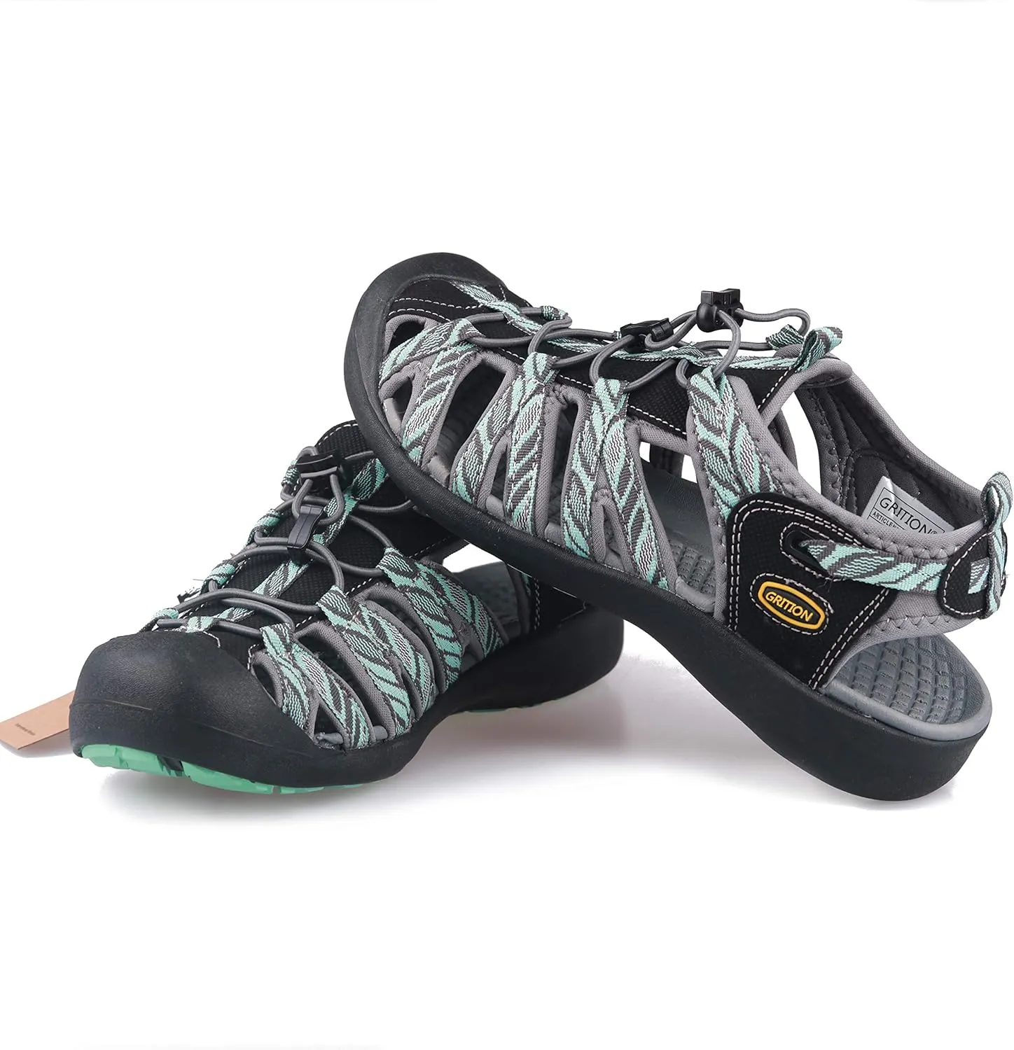 GRITION Hiking Sandals Women Closed Toe, Waterproof Lightweight Adjustable Hiking Athletic Sandals, Breathable For Beach Summer Adventure Comfortable Outdoor Sport