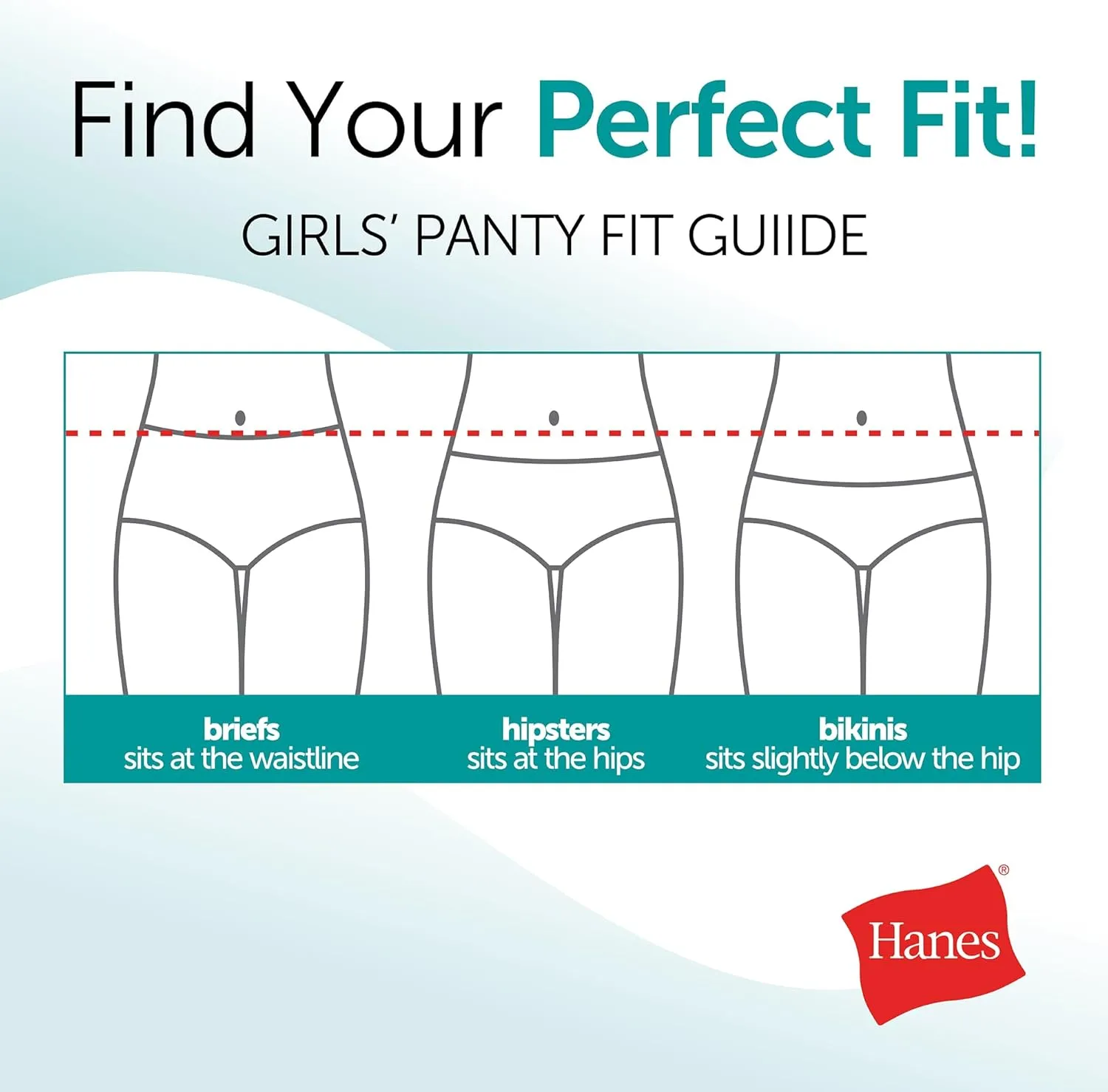 Hanes Brief Underwear, Stretch Cotton Panties for Girls, Assorted, 12-Pack
