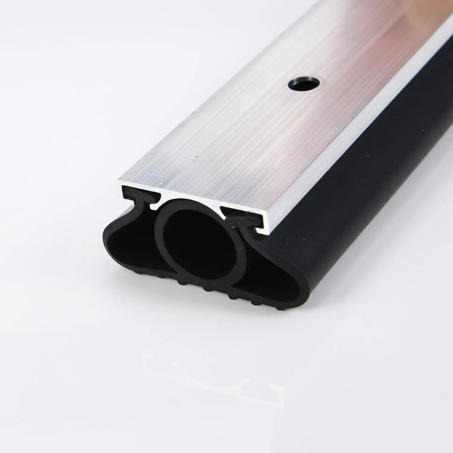 Heavy-Duty U O Ring Universal Garage Door Bottom Seals Weatherstrip Weather Stripping Rubber with Aluminum Track Retainer Kit, Black (16 FT, 1-1/4" Width)