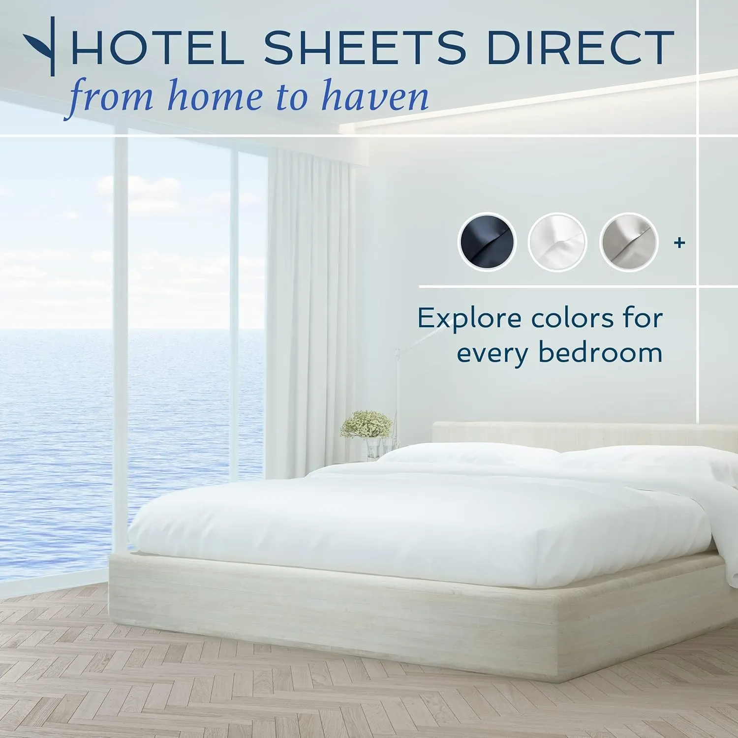 Hotel Sheets Direct 4 Piece Bed Sheet Set Queen Size, 100% Viscose Derived from Bamboo Sheets Set with 2 Pillowcases, Cooling & Breathable Luxury Bedding, Moisture-Wicking & Silky Soft Texture, Sand