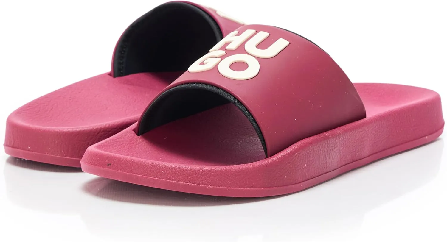 HUGO men's Stacked Logo Slide Sandal
