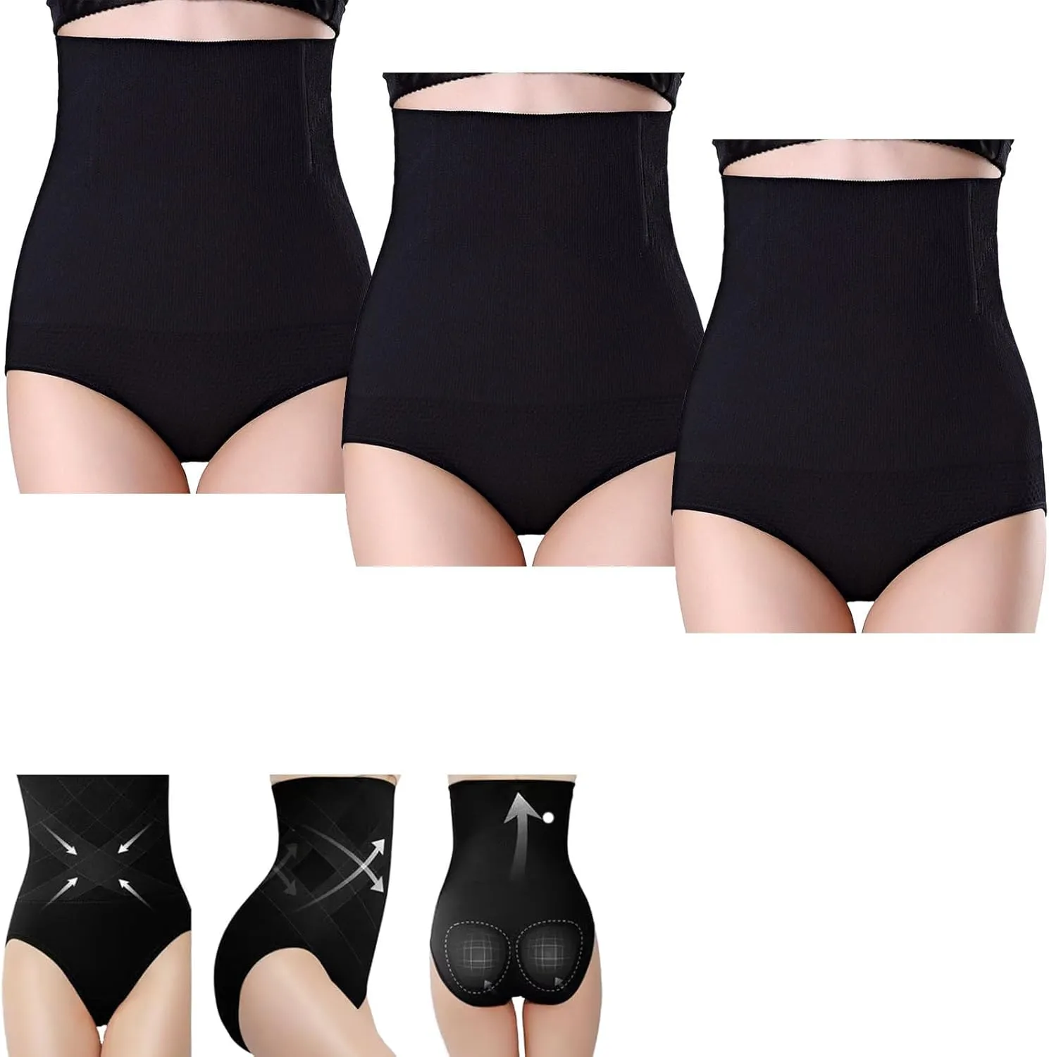 Intervally High Waist Tummy Control Shapewear Panties, Intervaley Tummy Control Strapless Trainer Briefs