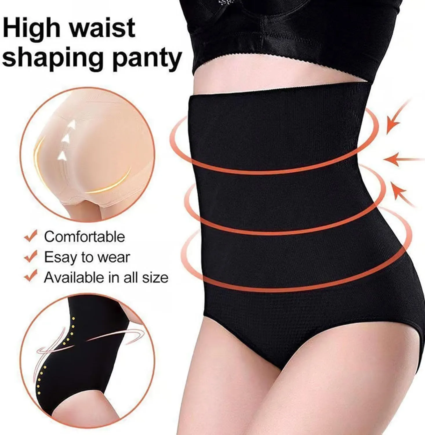 Intervally High Waist Tummy Control Shapewear Panties, Intervaley Tummy Control Strapless Trainer Briefs