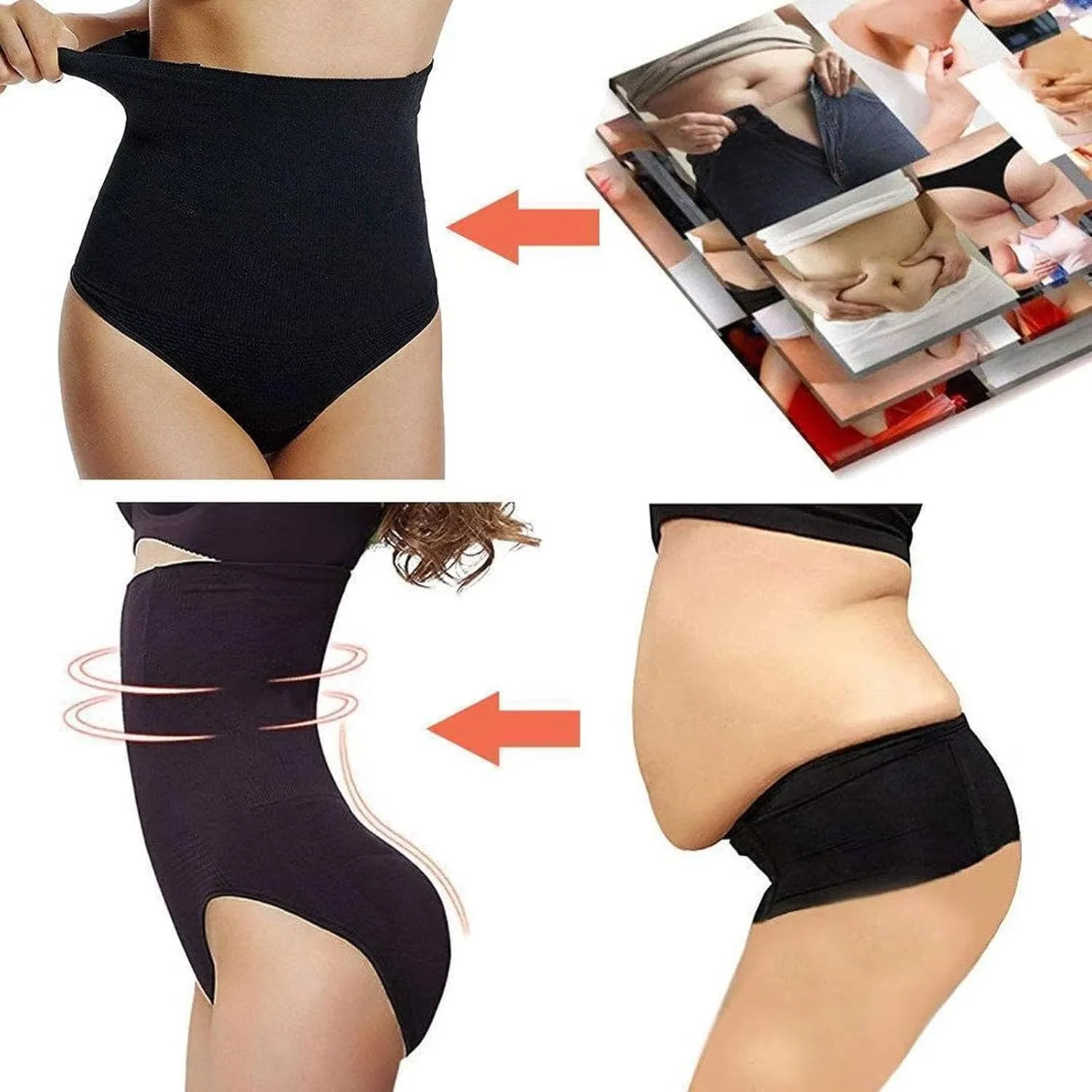 Intervally High Waist Tummy Control Shapewear Panties, Intervaley Tummy Control Strapless Trainer Briefs