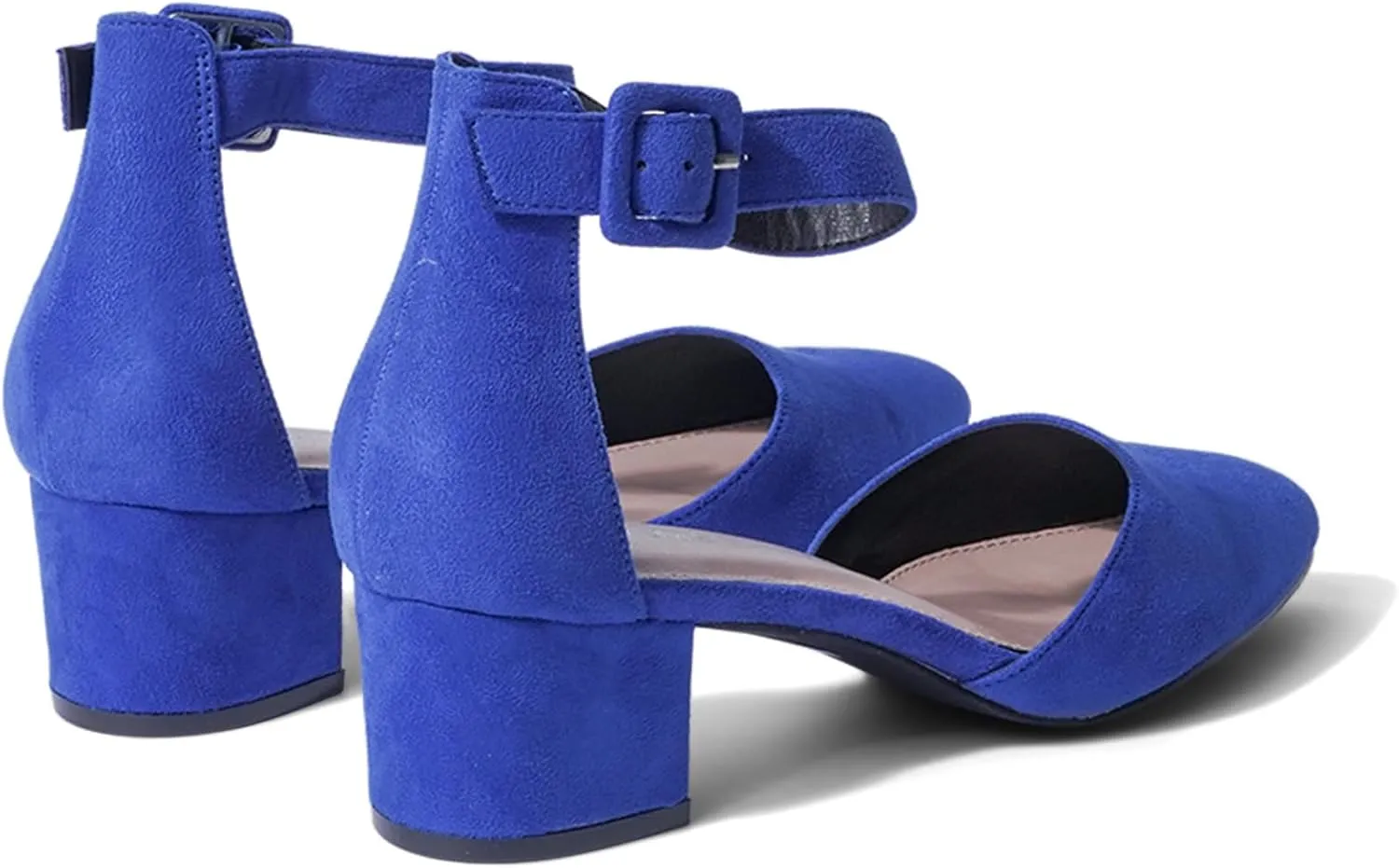J. Adams Krista Heeled Sandal, Closed Toe Low Block Heels for Women, Wide Fit Dress Shoes for Teen Girls, Business Casual Short Heels, Closed Toe