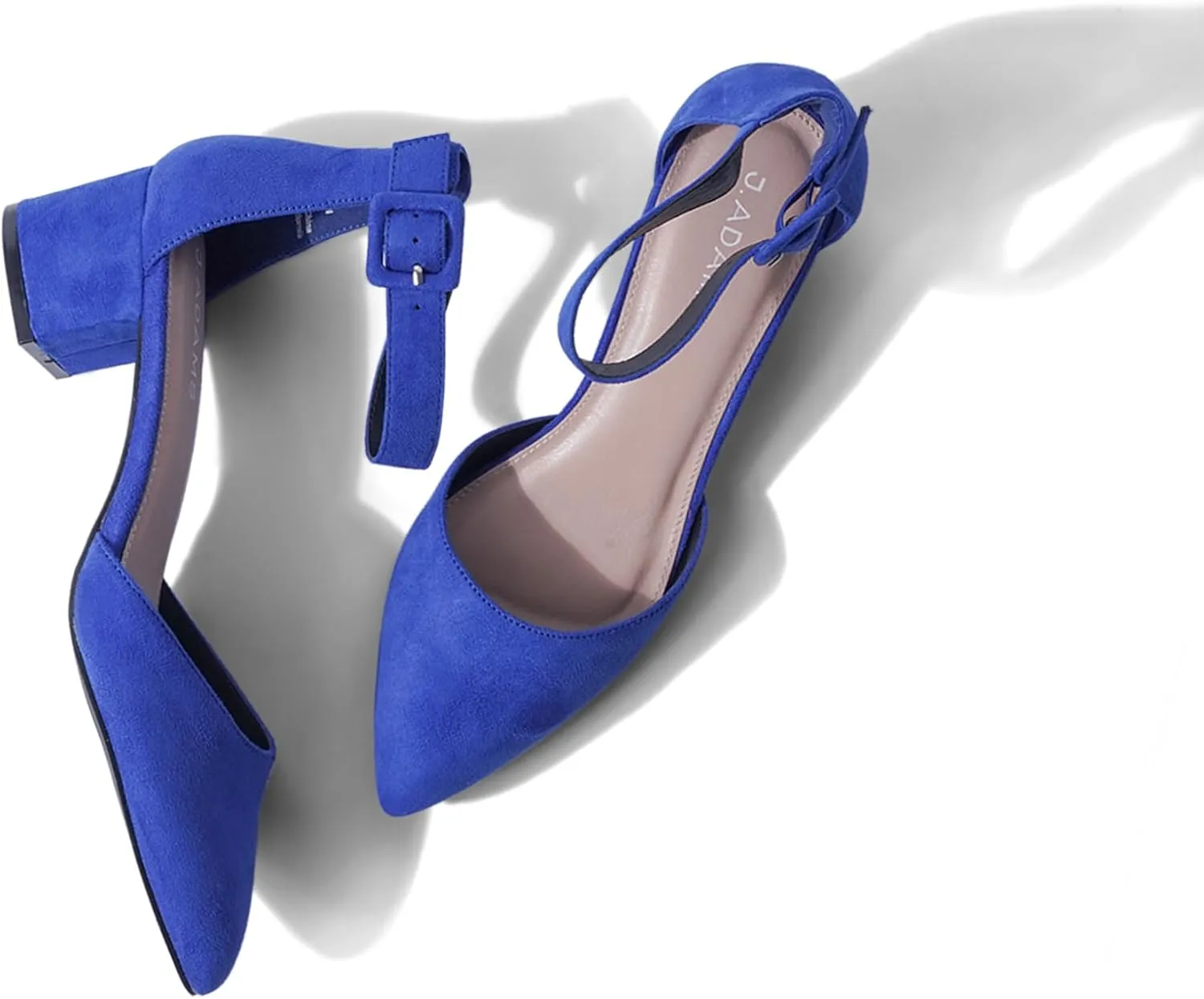 J. Adams Krista Heeled Sandal, Closed Toe Low Block Heels for Women, Wide Fit Dress Shoes for Teen Girls, Business Casual Short Heels, Closed Toe