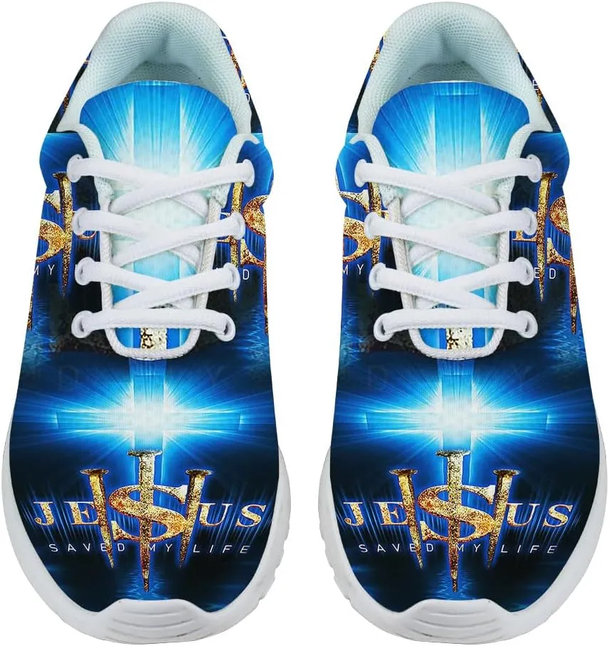 Jesus Saved My Life Shoes for Women Men Trail Running Casual Fashion Sneakers Slip-on Tennis Shoes