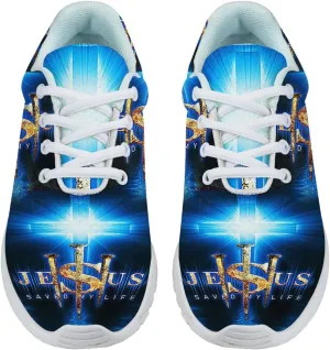 Jesus Saved My Life Shoes for Women Men Trail Running Casual Fashion Sneakers Slip-on Tennis Shoes
