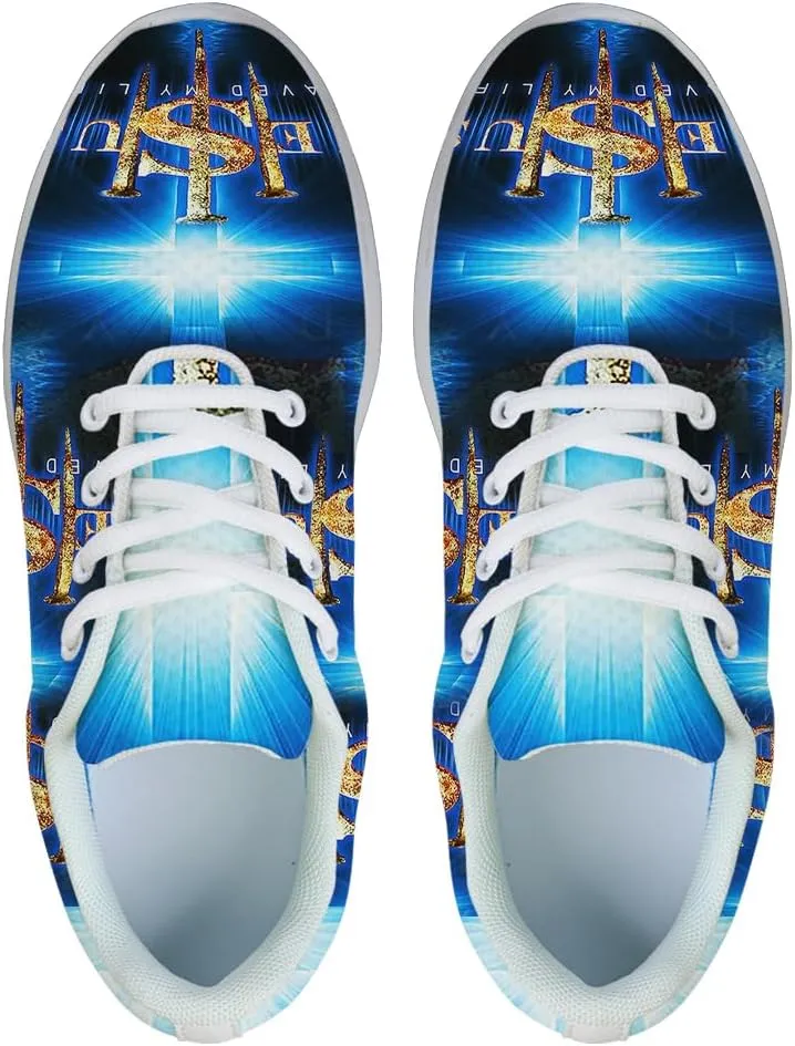 Jesus Saved My Life Shoes for Women Men Trail Running Casual Fashion Sneakers Slip-on Tennis Shoes