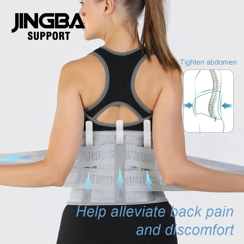 JINGBA Adjustable Waist Trimmer Belt with Dual Straps for Men and Women - Comfortable Support