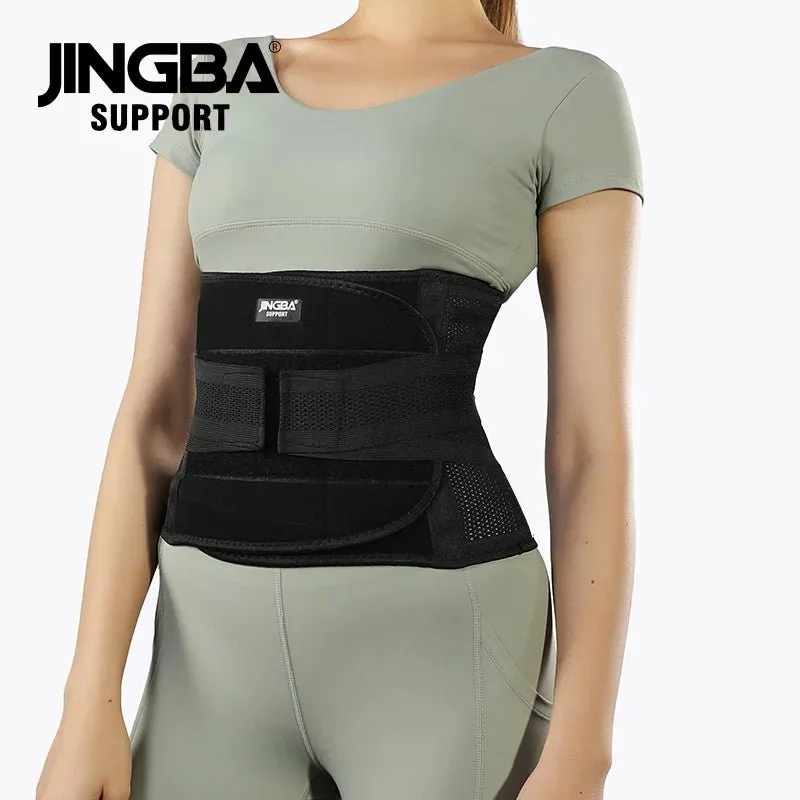 JINGBA Adjustable Waist Trimmer Belt with Dual Straps for Men and Women - Comfortable Support