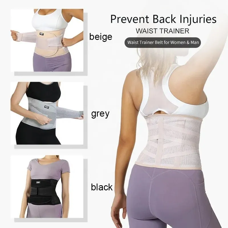 JINGBA Adjustable Waist Trimmer Belt with Dual Straps for Men and Women - Comfortable Support