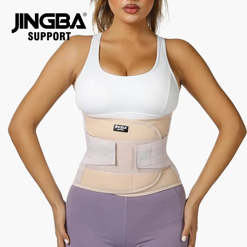 JINGBA Adjustable Waist Trimmer Belt with Dual Straps for Men and Women - Comfortable Support