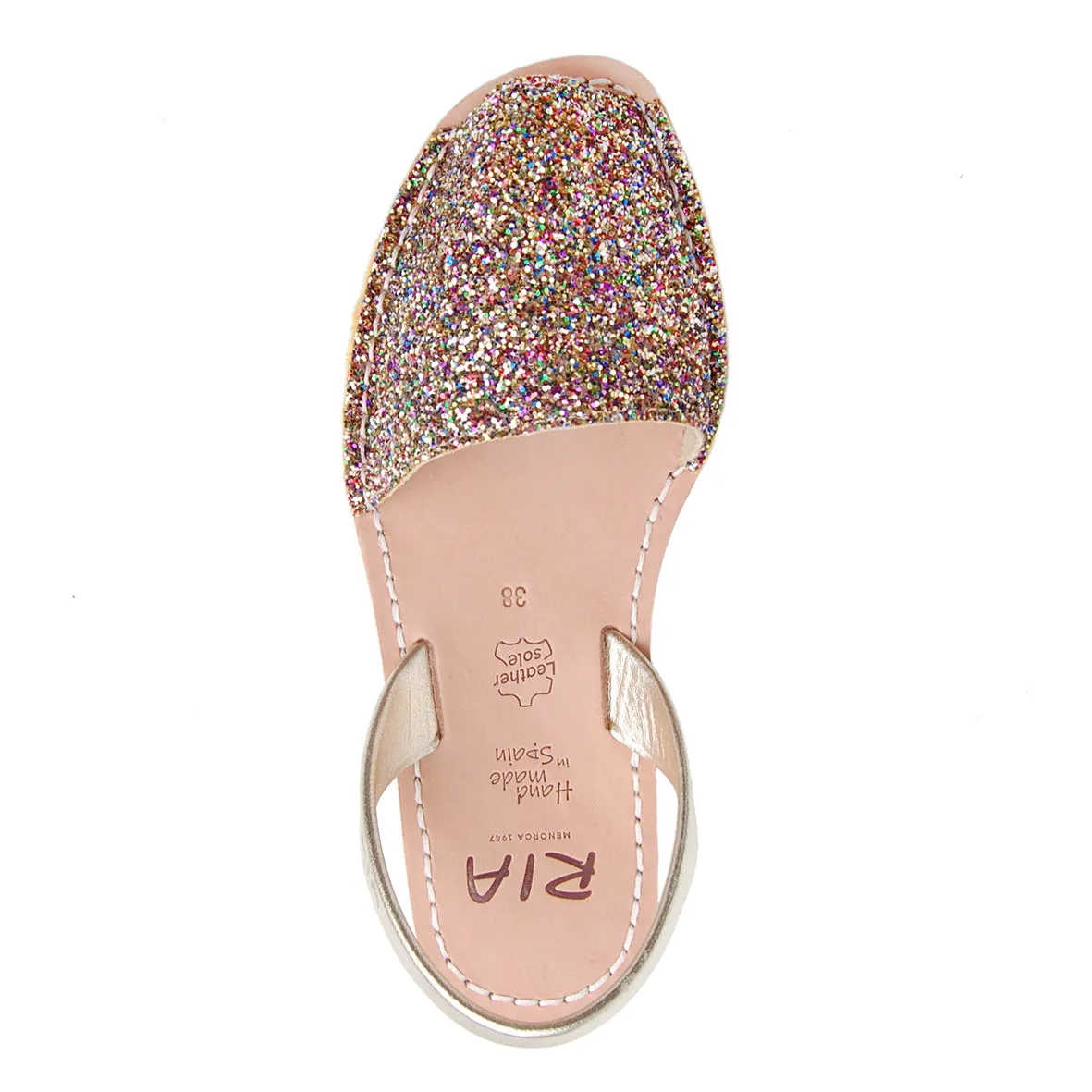 Joan Glitter Menorcan Avarcas Sandals in Confetti