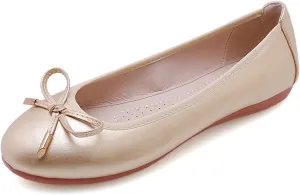 Julymens Women's Cute Bowknot Ballet Flats Comfortable Soft Sole Walking Shoes