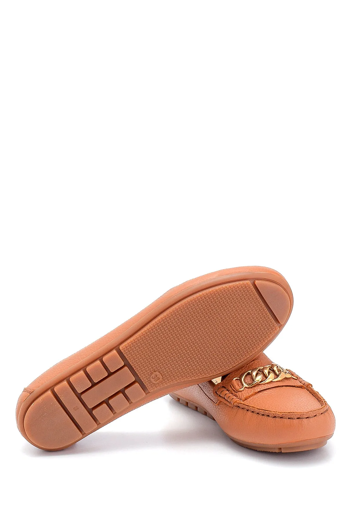 Kadın Deri Zincir Detaylı Loafer