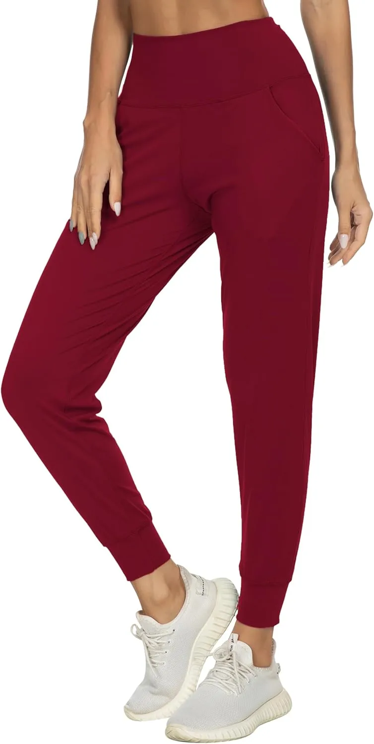 Kcutteyg Womens Joggers with Pockets, Lightweight Quick Dry Athletic Workout Soft Pants for Gym, Yoga, Running