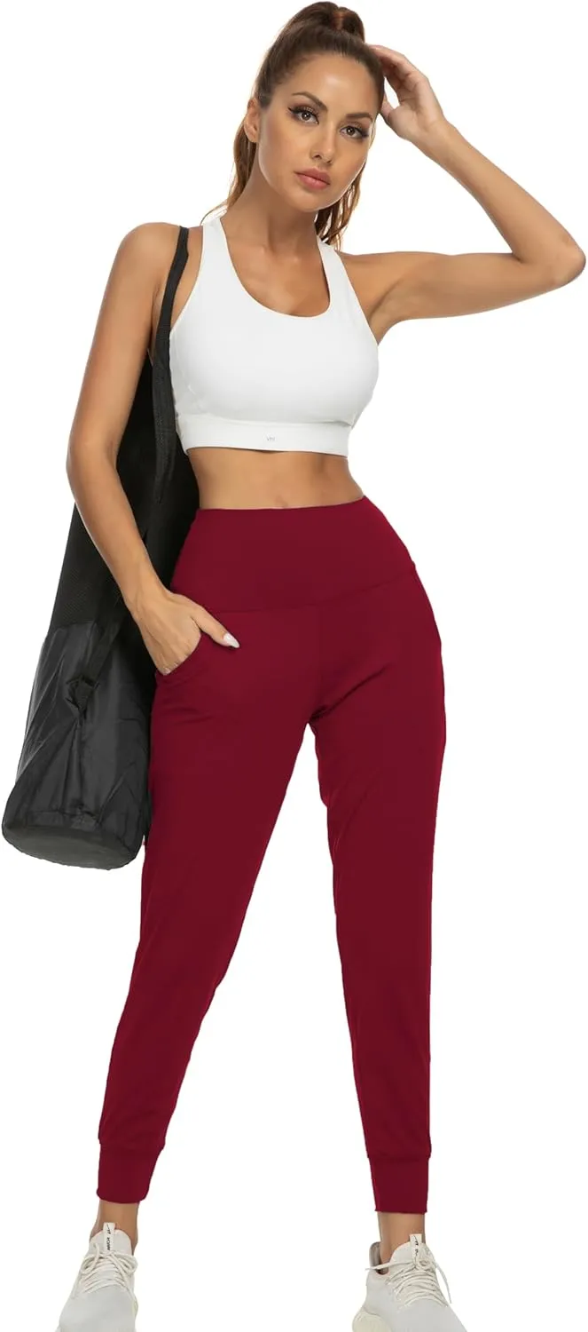 Kcutteyg Womens Joggers with Pockets, Lightweight Quick Dry Athletic Workout Soft Pants for Gym, Yoga, Running