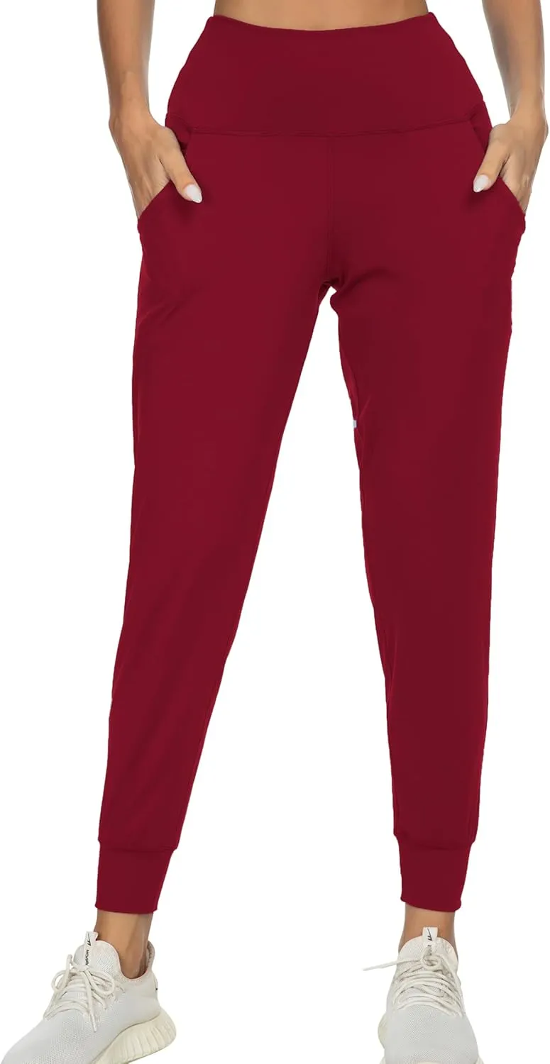 Kcutteyg Womens Joggers with Pockets, Lightweight Quick Dry Athletic Workout Soft Pants for Gym, Yoga, Running